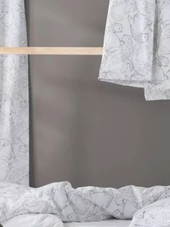 Familon Lastenhuone|Vuodetekstiilit|Norppa Organic lasten pl+tl setti mustavalk 120x160/40x60