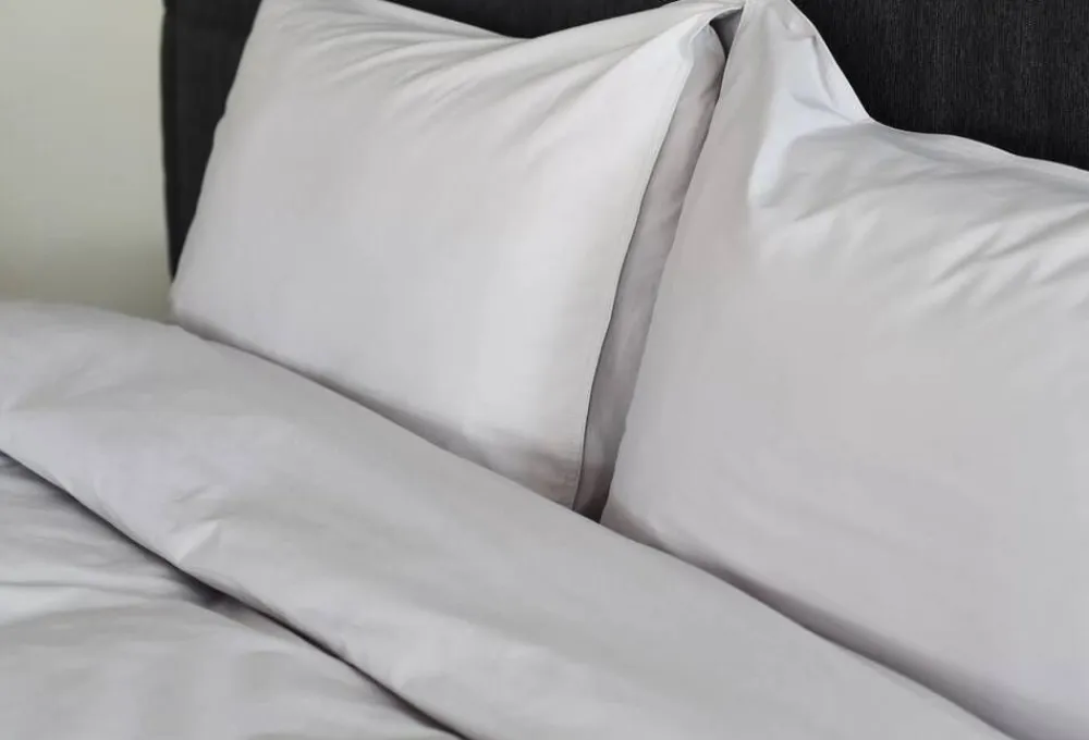 Familon Vuodetekstiilit|Percale pussilakanasetti tupla harmaa 230x220/2x55x65