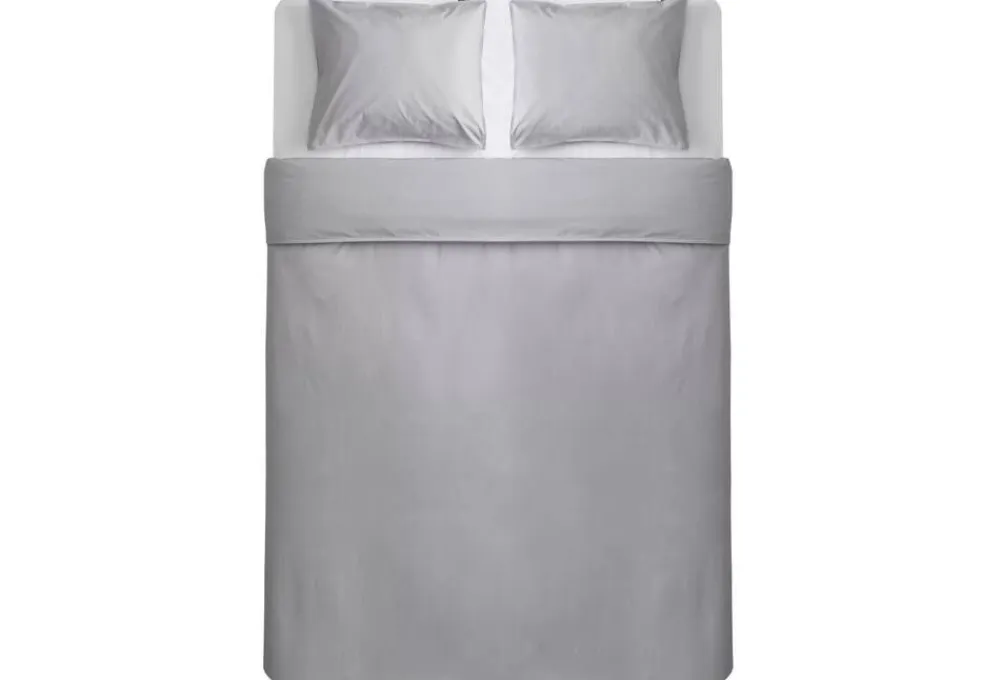 Familon Vuodetekstiilit|Percale pussilakanasetti tupla harmaa 230x220/2x55x65