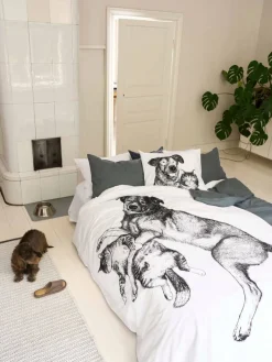 Finlayson Vuodetekstiilit|pussilakanasetti Selviytyjät 150x210+50x60 musta/valkoinen