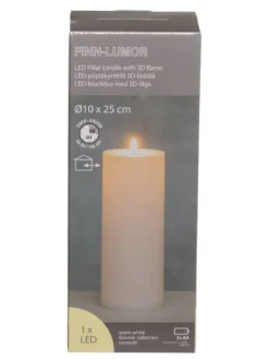 Finnlumor Koriste- Ja Kausivalot|LED pöytäkynttilä 3D liekki 10x25 cm