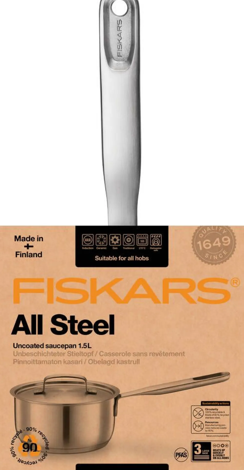 All Steel kasari 1,5 L>Fiskars Outlet