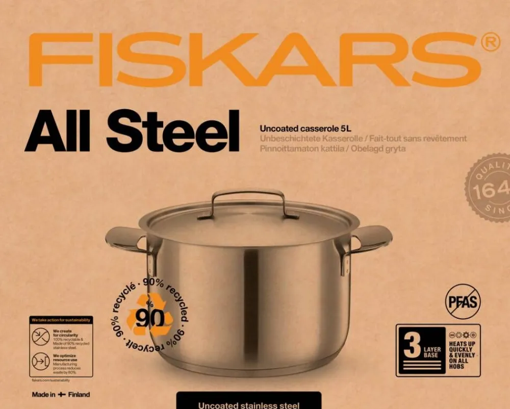 Fiskars Keittoastiat|All Steel kattila 5 L
