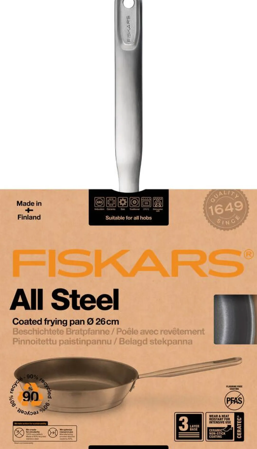 All Steel paistinpannu 26 cm>Fiskars Online
