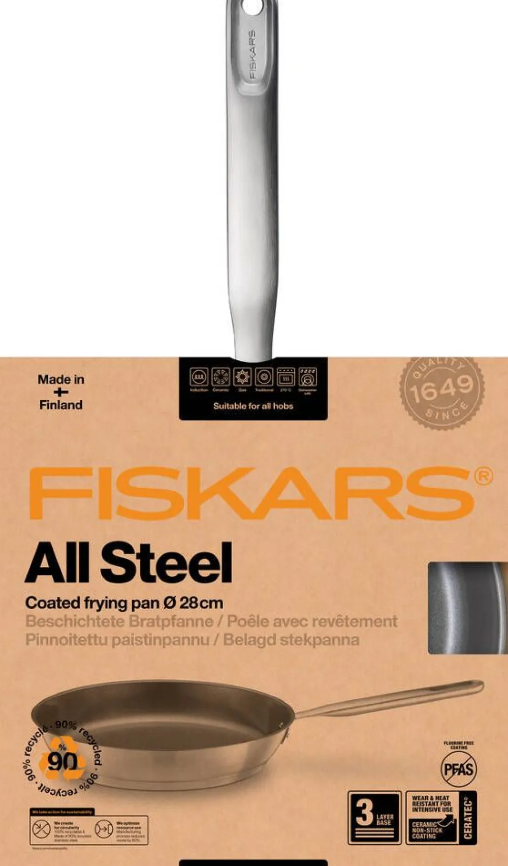 Fiskars Paistoastiat|All Steel paistinpannu 28 cm