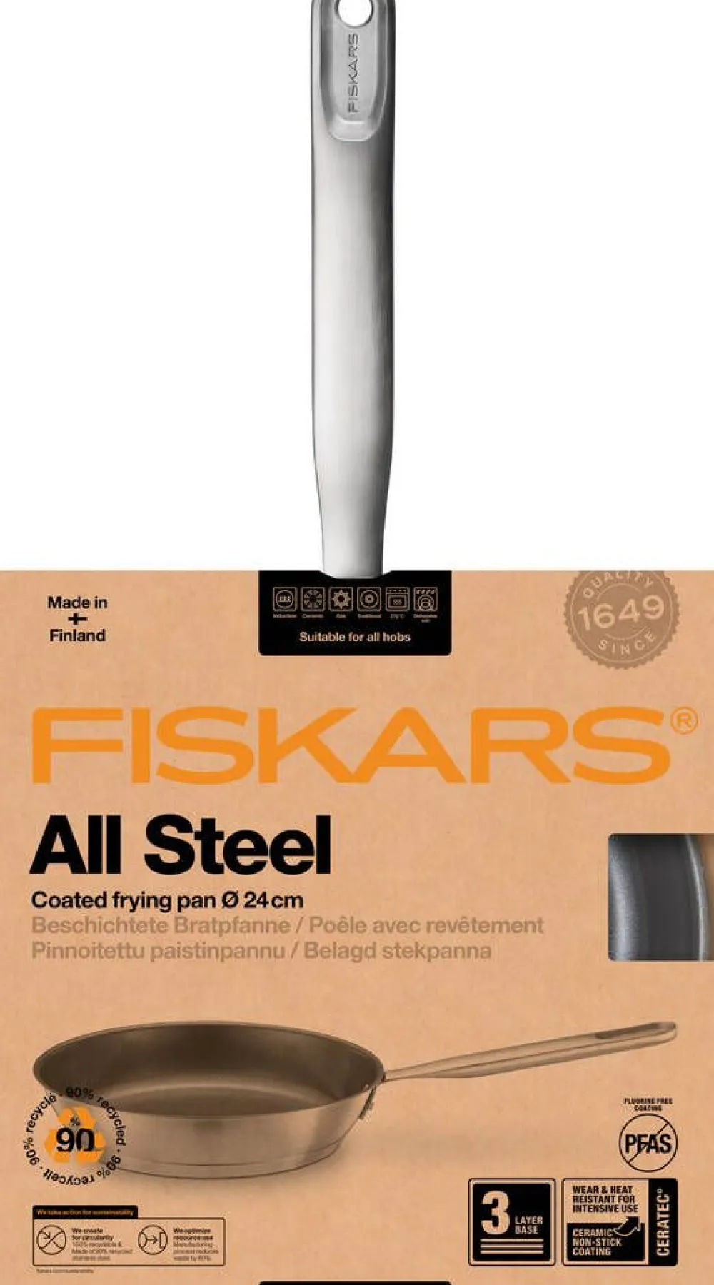 Fiskars Paistoastiat|All Steel paistinpannu 24 cm