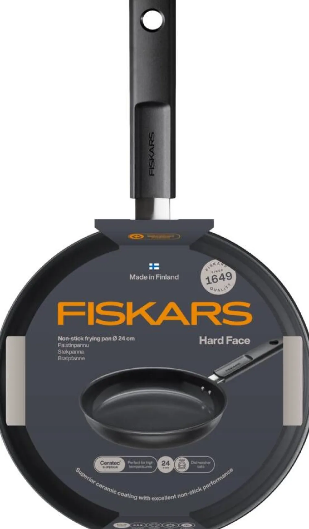 Fiskars Paistoastiat|Hard Face Paistinpannu 24 cm
