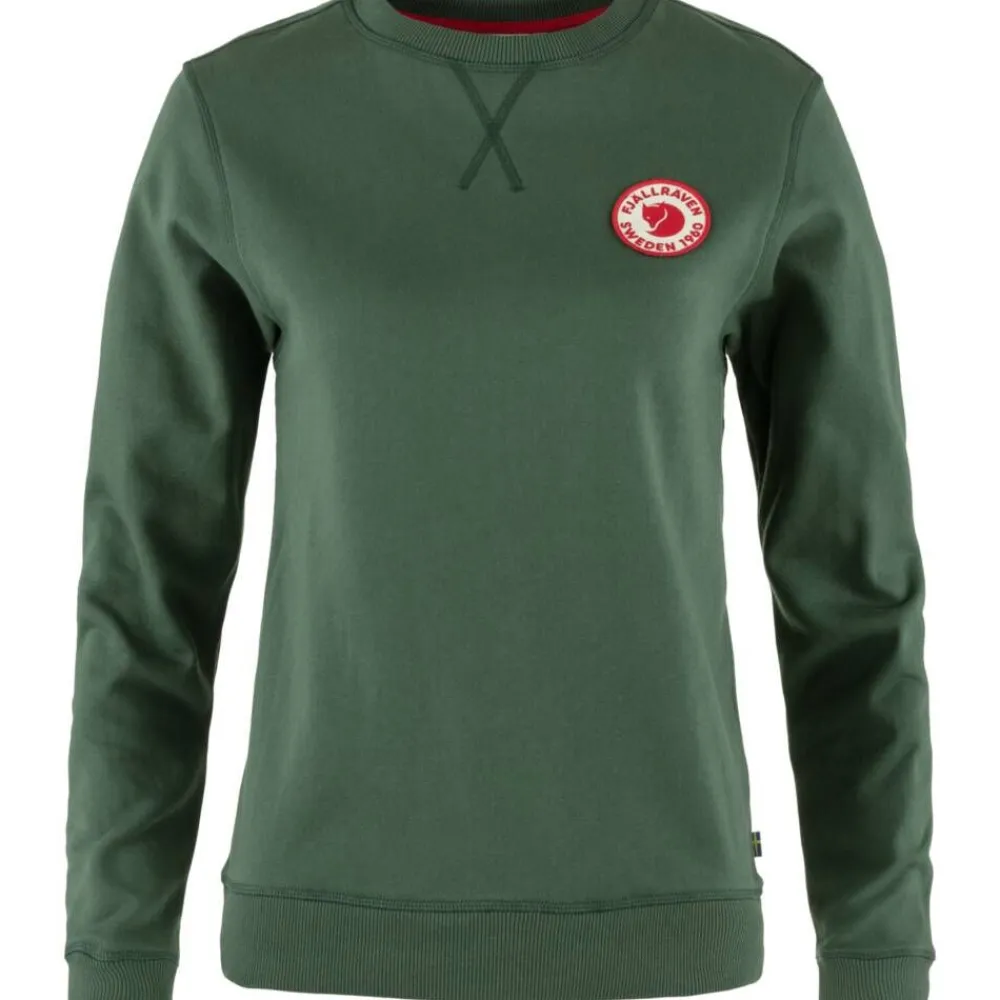 Fju00e4llru00e4ven Fleecet, Colleget Ja Hupparit|Fjällräven collegepaita 1960 Logo Badge Sweater W 679 Deep Patina