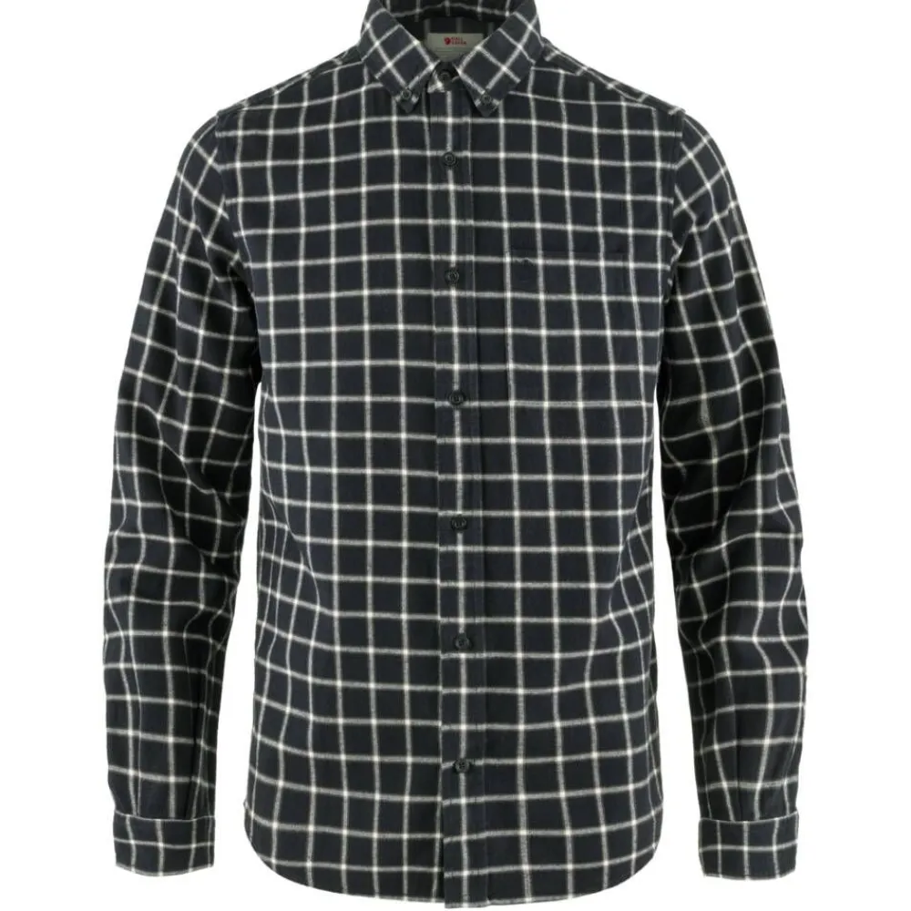 Fju00e4llru00e4ven Paidat Ja Neuleet|Fjällräven flanellipaita Övik Flannel Shirt 555-113 Dark Navy-Chalk White