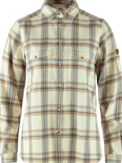 Fju00e4llru00e4ven Paidat, Neuleet Ja Topit|Fjällräven flanellipaita Övik Heavy Flannel Shirt W 113-118 Chalk White-Fossil