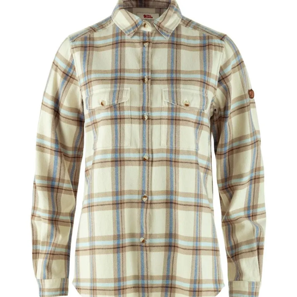 Fju00e4llru00e4ven Paidat, Neuleet Ja Topit|Fjällräven flanellipaita Övik Heavy Flannel Shirt W 113-118 Chalk White-Fossil
