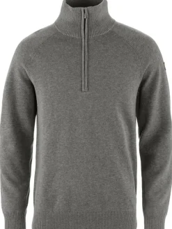 Fju00e4llru00e4ven Paidat Ja Neuleet|Fjällräven neule Övik Lite Half Zip 020-999 Grey-Melange