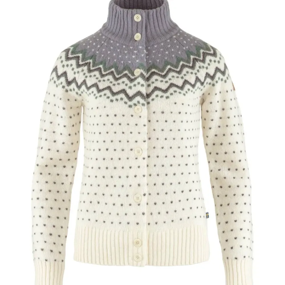 Fju00e4llru00e4ven Paidat, Neuleet Ja Topit|Fjällräven neuletakki Övik Knit Cardigan W 113-055 Chalk White-Flint Grey