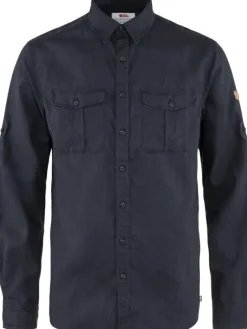 Fju00e4llru00e4ven Paidat Ja Neuleet|Fjällräven paita Övik Travel Shirt LS 555 Dark Navy
