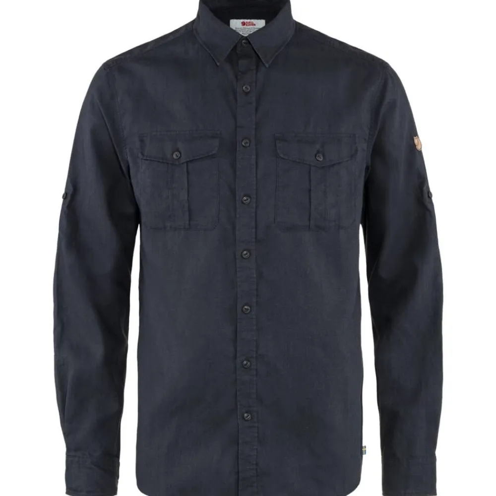 Fju00e4llru00e4ven Paidat Ja Neuleet|Fjällräven paita Övik Travel Shirt LS 555 Dark Navy