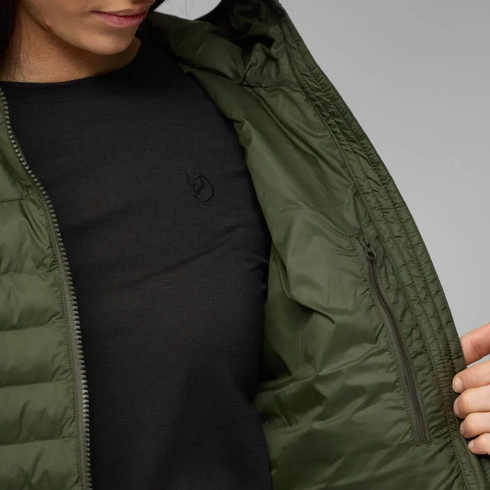 Fju00e4llru00e4ven Takit|Talvitakit|Fjällräven takki Expedition Lätt Hoodie W 614 Patina Green