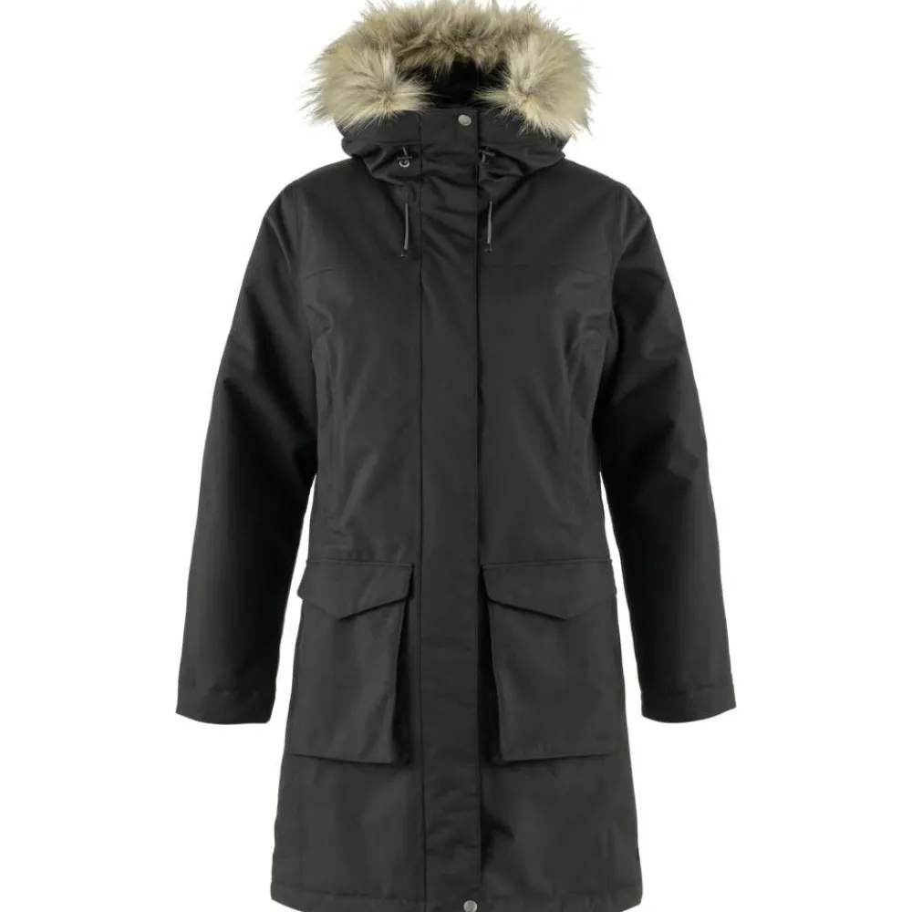 Fju00e4llru00e4ven Takit|Talvitakit|Fjällräven takki Nuuk Lite Parka W 550 Black