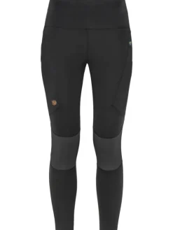 Fju00e4llru00e4ven Housut|Fjällräven tights Abisko Trekking Pro W 550-048 Black-Iron Grey