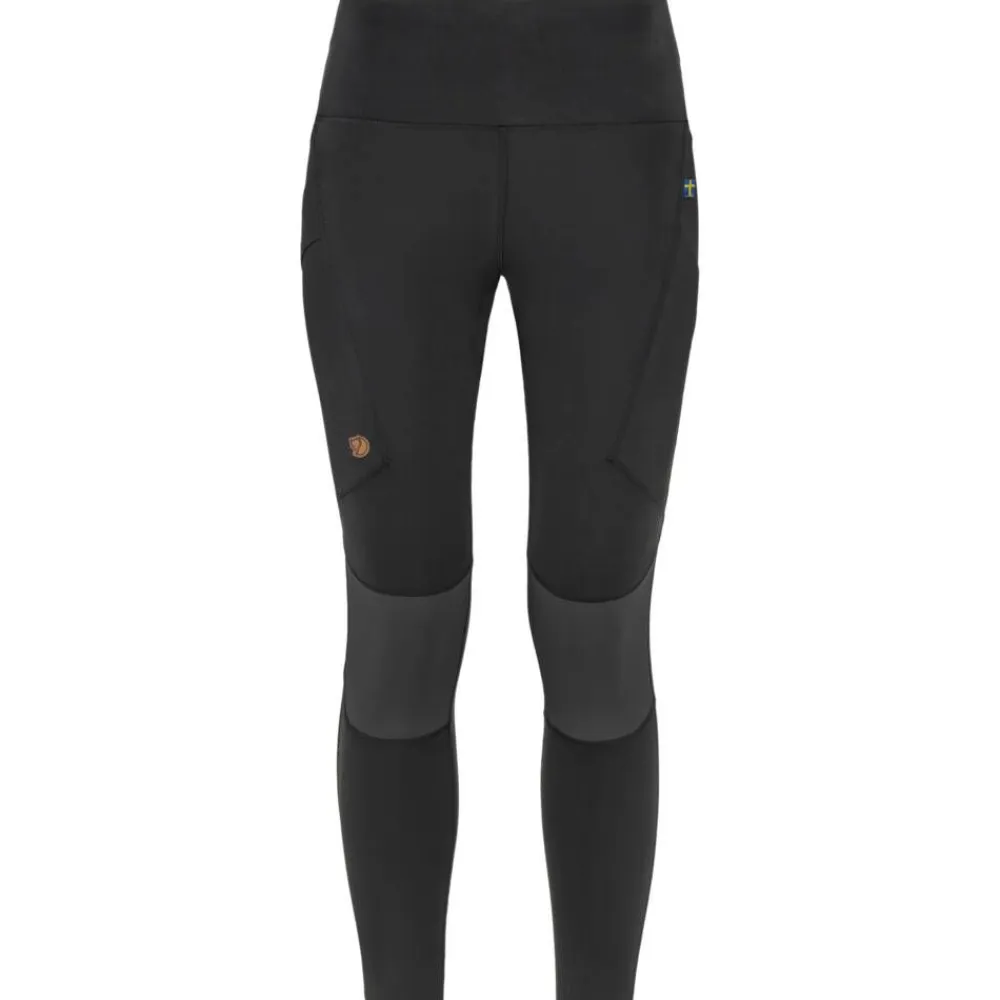 Fju00e4llru00e4ven Housut|Fjällräven tights Abisko Trekking Pro W 550-048 Black-Iron Grey