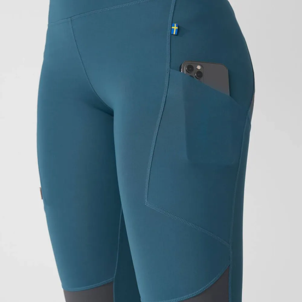 Fju00e4llru00e4ven Housut|Fjällräven tights Abisko Trekking Pro W 550-048 Black-Iron Grey