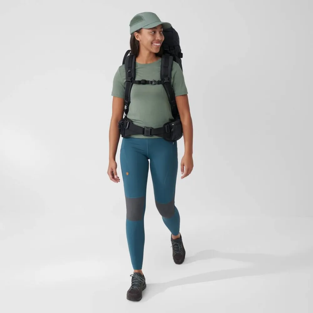 Fju00e4llru00e4ven Housut|Fjällräven tights Abisko Trekking Pro W 550-048 Black-Iron Grey