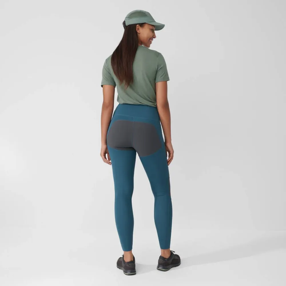 Fju00e4llru00e4ven Housut|Fjällräven tights Abisko Trekking Pro W 550-048 Black-Iron Grey