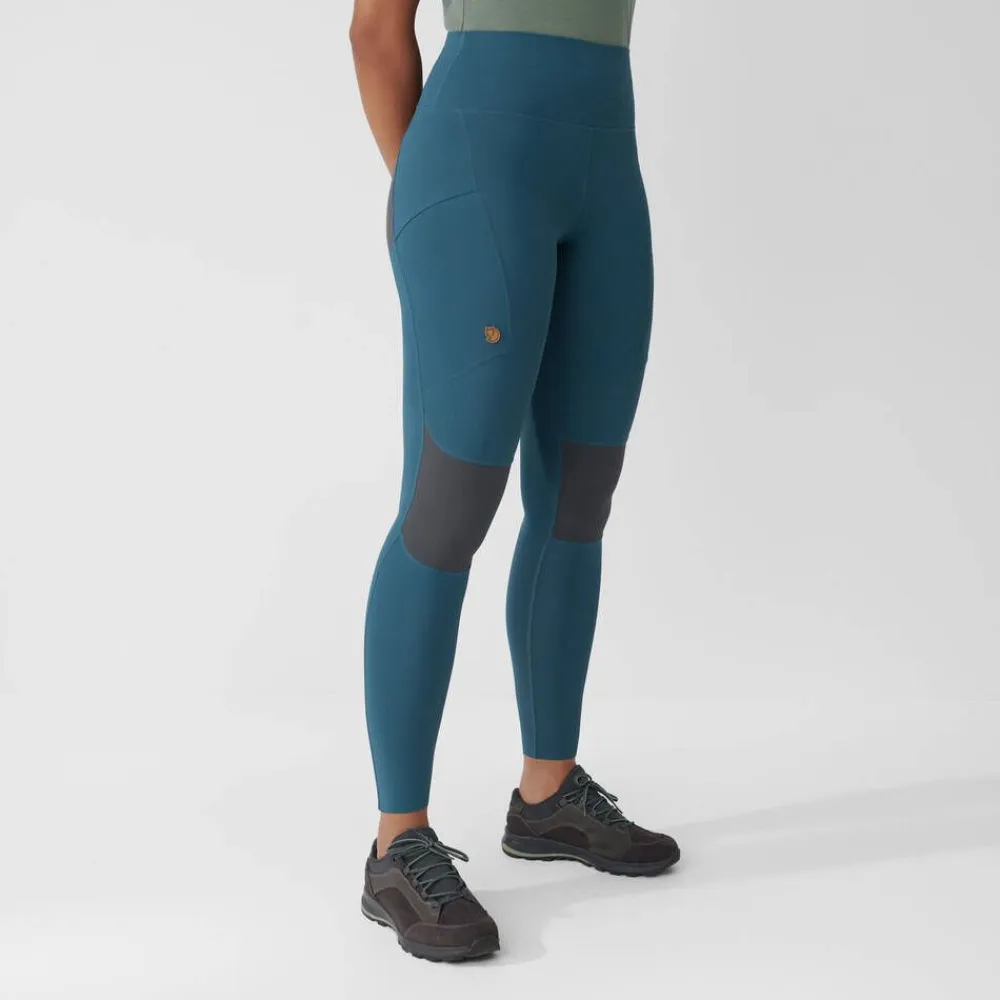 Fju00e4llru00e4ven Housut|Fjällräven tights Abisko Trekking Pro W 550-048 Black-Iron Grey