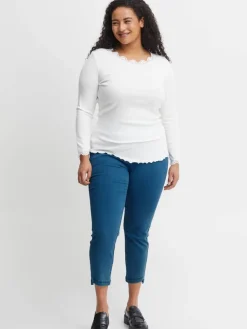Fransa Plus Shortsit Ja Caprit|caprit 20611962 200078 Denim