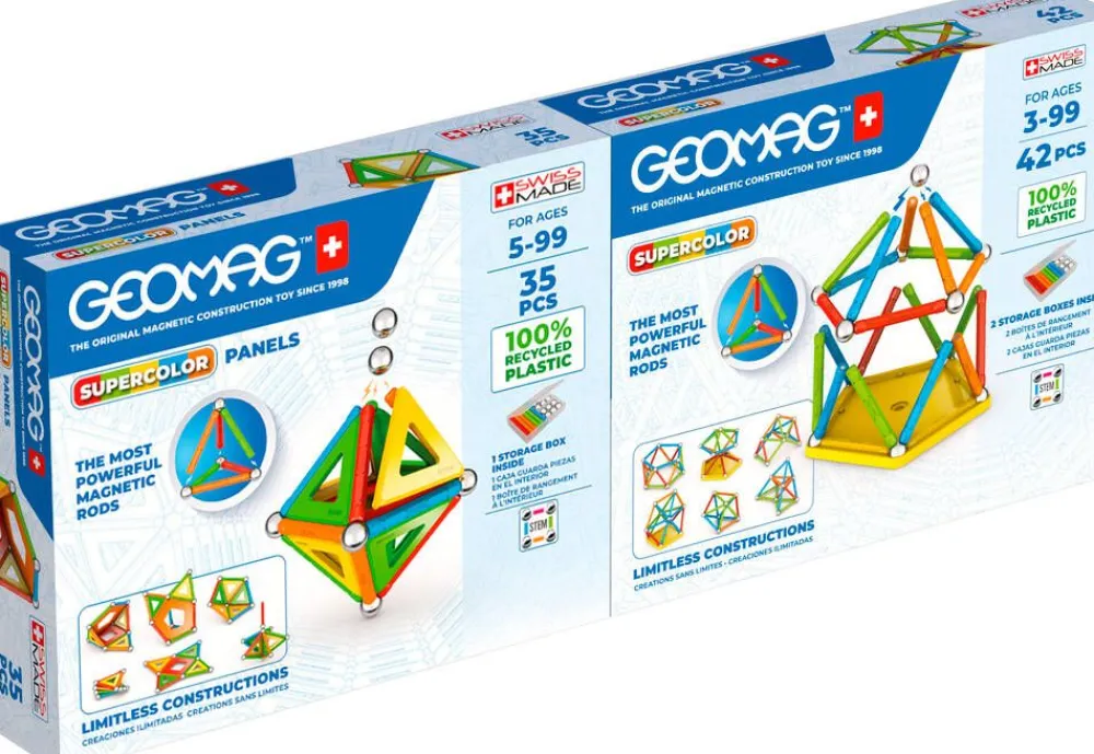 Supercolor -Tuplapakkaus 77 osaa>Geomag Best