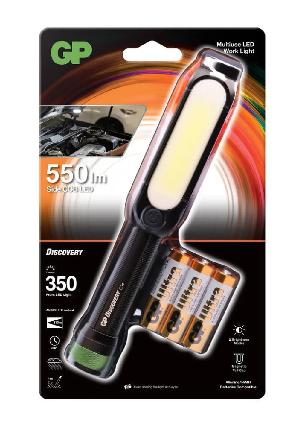 GP Discovery Valaisimet Ja Lamput|Käsivalaisin Disc BERUS 550LM