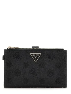 Guess Lompakot|lompakko Blo Cresidia II Slg Dbl Zip Orgnzr Blo Black logo