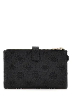 Guess Lompakot|lompakko Blo Cresidia II Slg Dbl Zip Orgnzr Blo Black logo