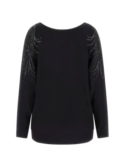 Guess Neulepuserot|neule Loretta bat sleeve JBLK Musta