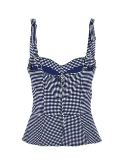 Guess Topit|toppi Vichy I71U Sini/valk ruutu