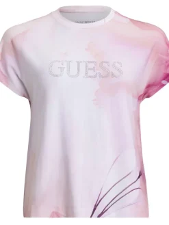 Guess Trikoopaidat Ja Colleget|t-paita Logo Kimono F0D9 Rosa