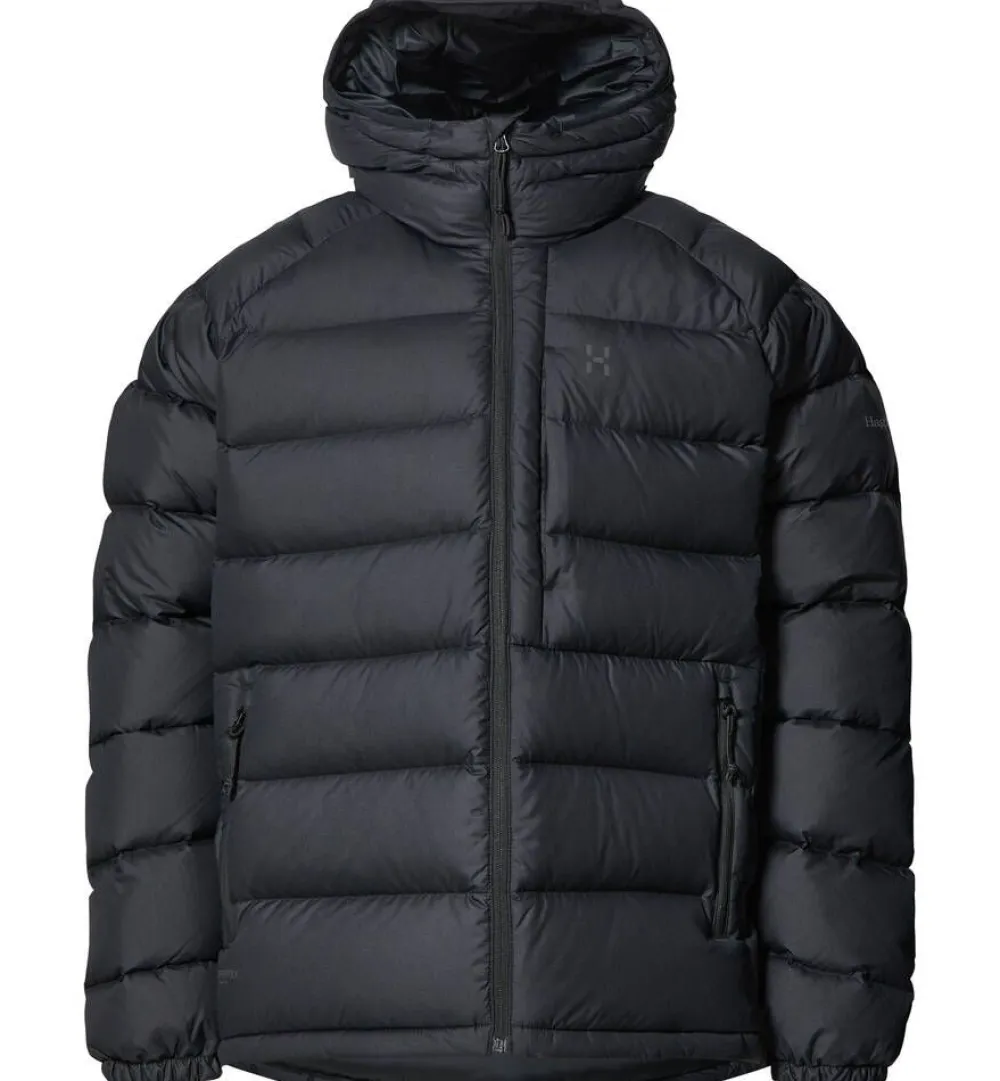 Haglu00f6fs Takit|Talvitakit|Haglöfs takki Rosson Down Hood 2C5 TRUE BLACK