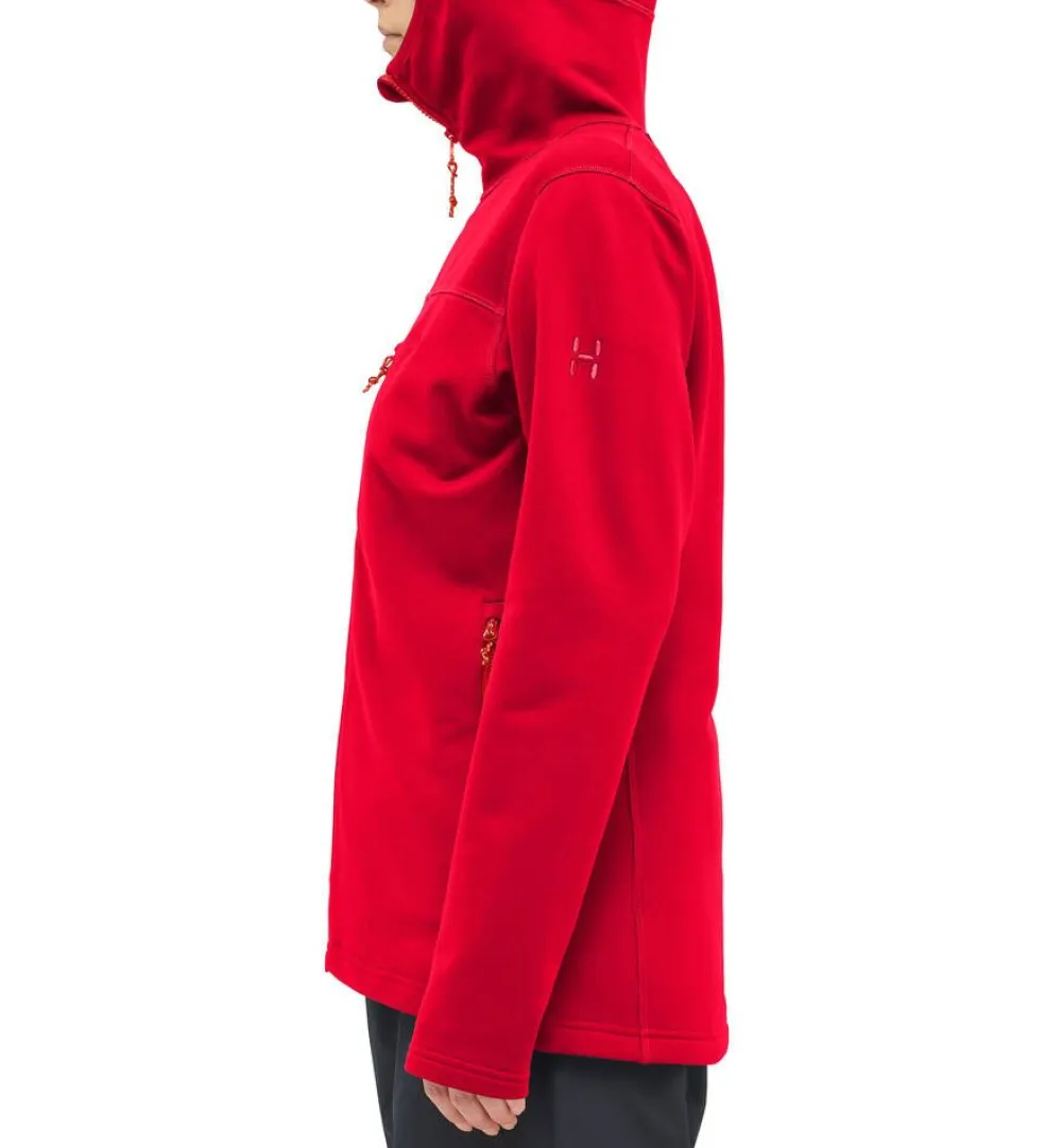 Haglu00f6fs Fleecet, Colleget Ja Hupparit|Haglöfs takki Rosson Mid Hood W 5RA Bright Red