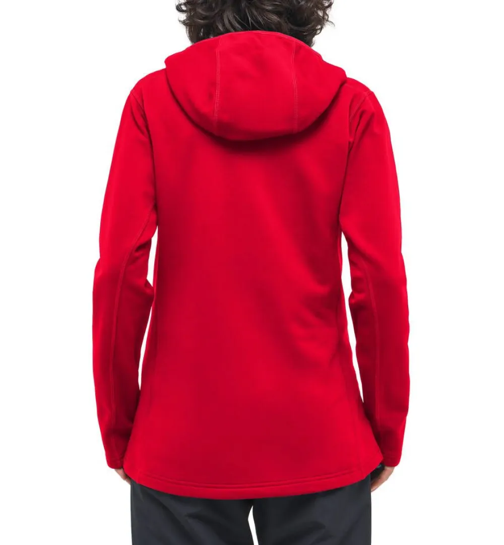 Haglu00f6fs Fleecet, Colleget Ja Hupparit|Haglöfs takki Rosson Mid Hood W 5RA Bright Red