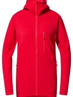 Haglu00f6fs Fleecet, Colleget Ja Hupparit|Haglöfs takki Rosson Mid Hood W 5RA Bright Red