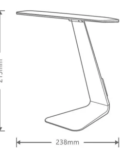 LED-pöytävalaisin Slim 21,5 cm USB-lataus><noscript><img width=