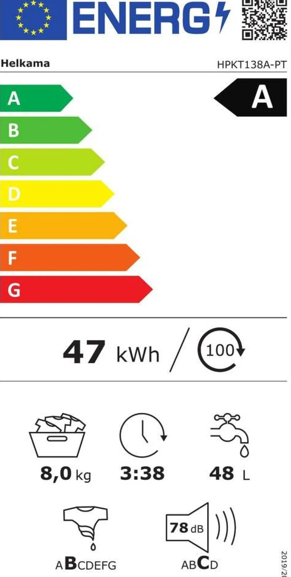 pesukone HPKT138A valkoinen>Helkama