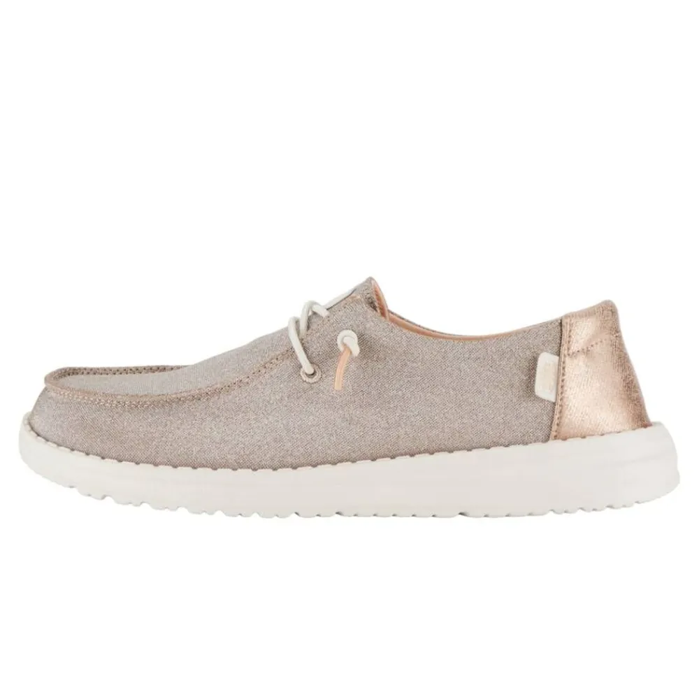 Hey Dude Kangaskengät|kangaskengät Wendy Metallic Sparkle 7D9 Rose Gold