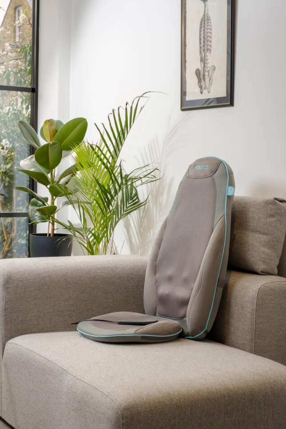 HoMedics Kauneus Ja Terveys|shiatsu hierontaistuin geeli harmaa SGM-1300H-EUX