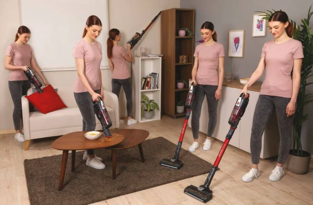 Hoover Silitys Ja Siivous|varsi-imuri Home HF522STH punainen