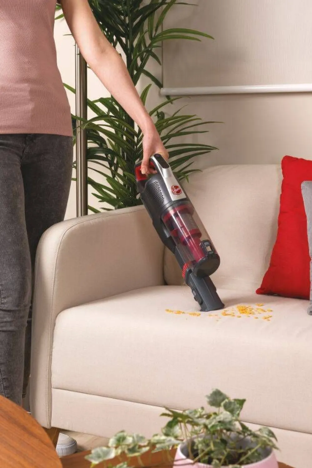Hoover Silitys Ja Siivous|varsi-imuri Home HF522STH punainen