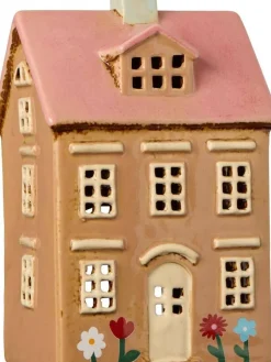 IB Laursen Lyhdyt Ja Kynttilänjalat|talolyhty Nyhavn kukat ja vaaleanpunainen katto