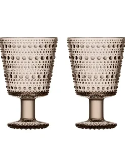 Kastehelmi Juomalasi 26 cl pellava 2kpl>Iittala New