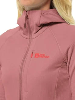 Jack Wolfskin Fleecet, Colleget Ja Hupparit|fleece Kolbenberg hooded fz W J0127 Mineral red