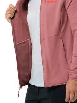 Jack Wolfskin Fleecet, Colleget Ja Hupparit|fleece Kolbenberg hooded fz W J0127 Mineral red