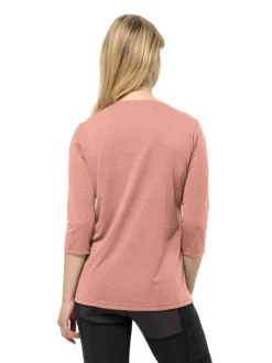 Jack Wolfskin Paidat, Neuleet Ja Topit|t-paita 3/4 Crosstrail W 2919 Rose dawn